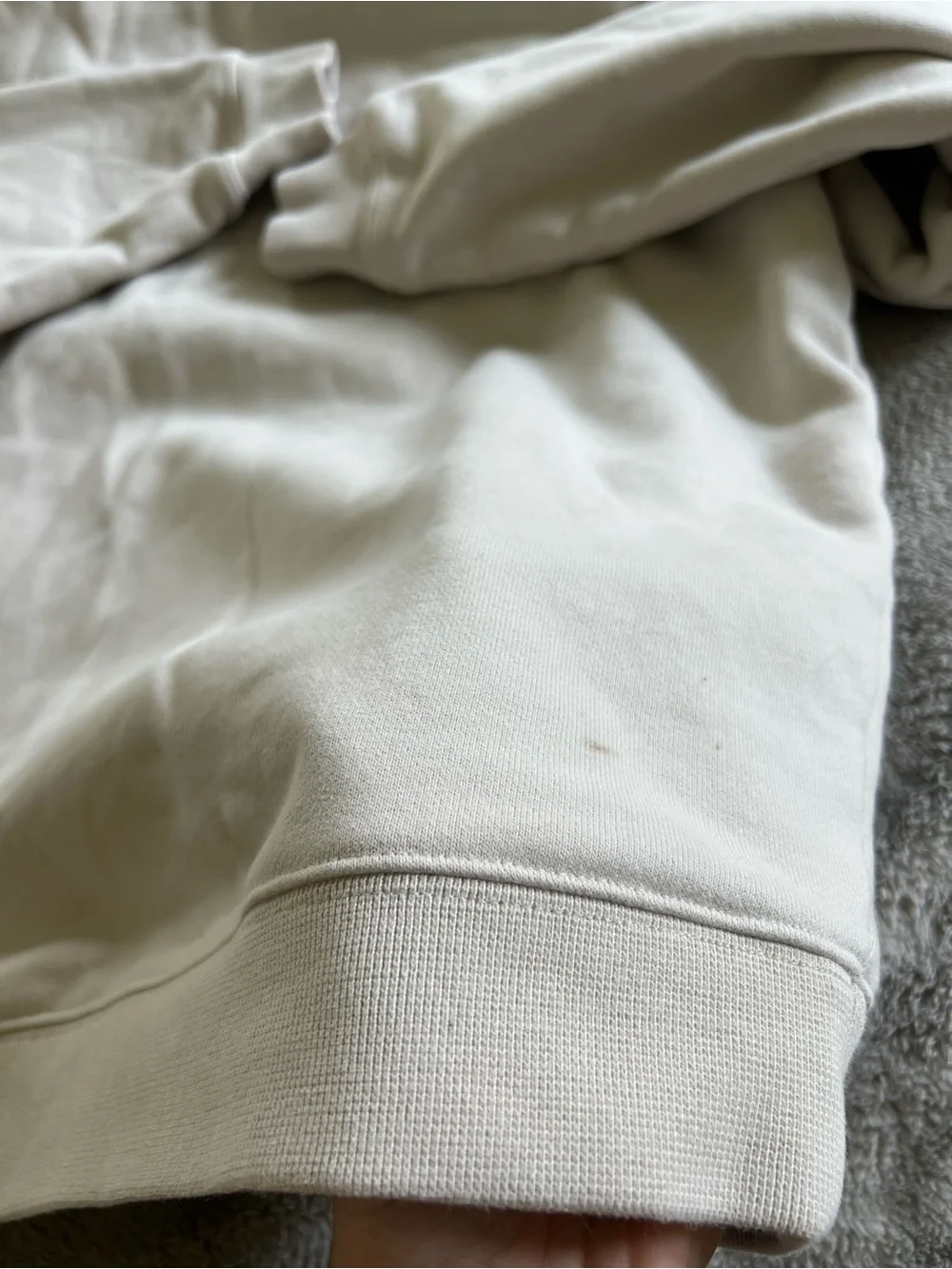 Alo Yoga Women’s Renown Heavy Weight Hoodie Bone Cream White Small